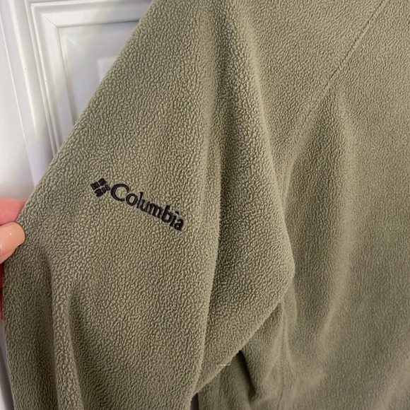 Columbia Women's Quarter-Zip Fleece Pullover sweater size M medium olive green - Picture 5 of 10